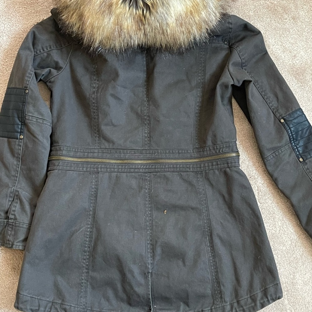 BNCI Faux Fur collar winter coat / parka Utility jacket - Picture 8 of 14